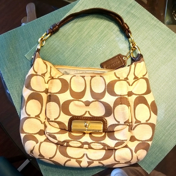 Very Stylish brown and tan Coach bag! - Picture 1 of 7